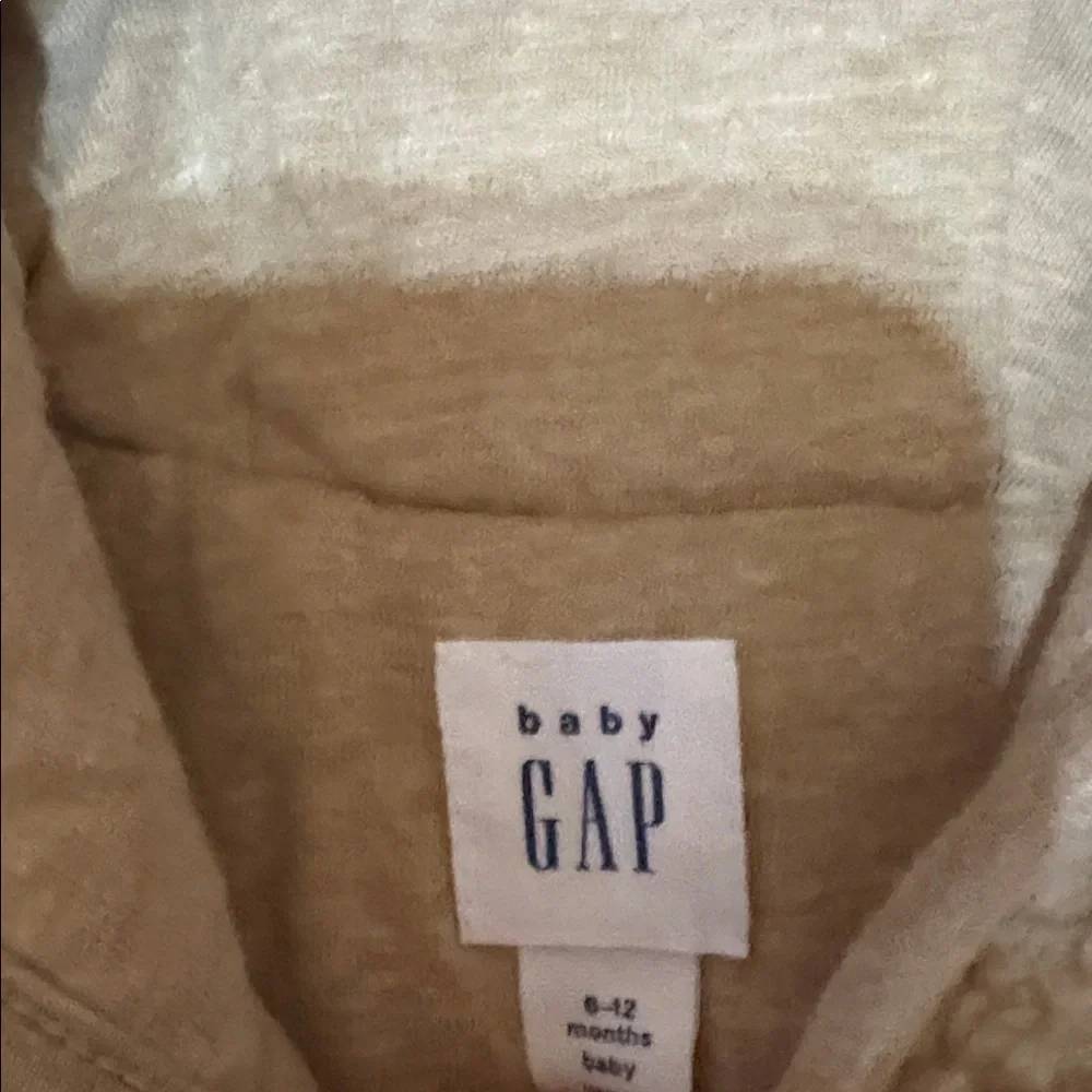 Baby Gap Hooded Bunting Ears Snow‎ Suit Sherpa Fleece Size 6-12 Months